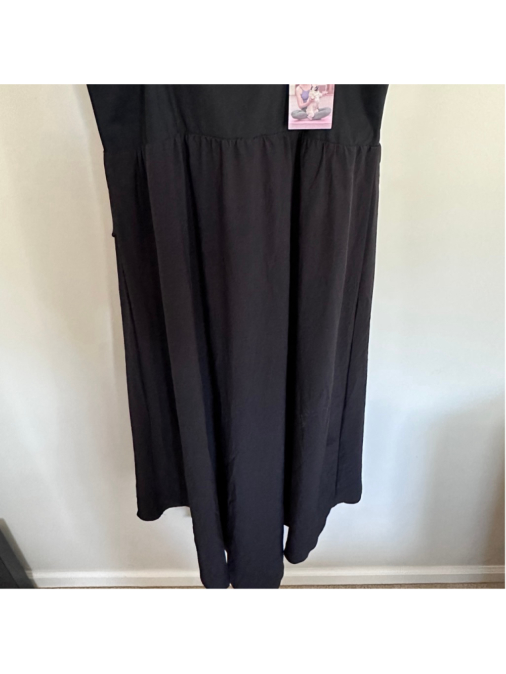HALARA Black High Low Dress XL NWT Flowy Stretch Casual Chic - Picture 8 of 15